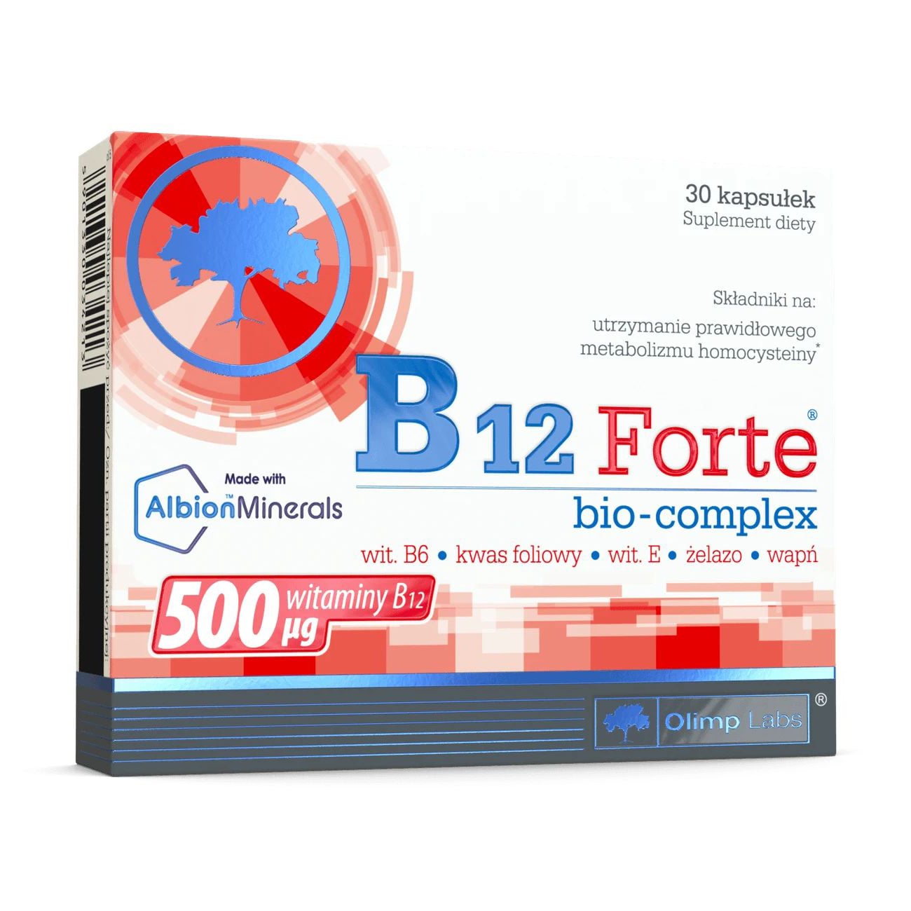Вітамін В12 Olimp Sport Nutrition B12 Forte Bio-Complex 500 мкг, 30 капсул